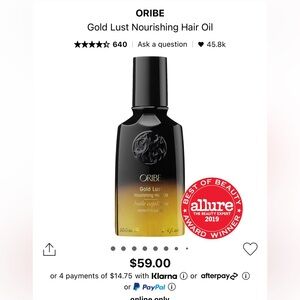 Oribe Gold Lust Hair Oil